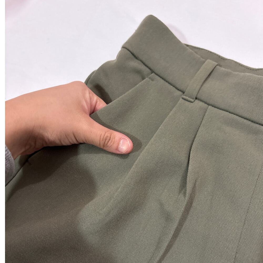 NWT Abercrombie & Fitch Women’s 30 Green Ultra High Wide Legs Pants Trousers - Picture 6 of 13